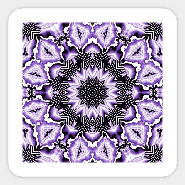 Purple Geode Floral Flower Sticker by Moon Art